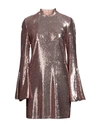 Aniye By Woman Mini Dress Rose Gold Size 8 Polyester, Polyamide