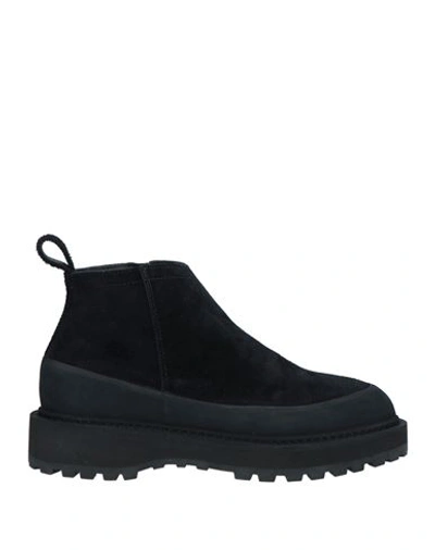 Diemme Woman Ankle Boots Black Size 8 Soft Leather, Rubber