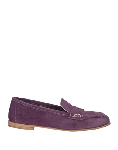 Preventi Woman Loafers Purple Size 11 Soft Leather