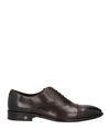 Roberto Cavalli Man Lace-up Shoes Dark Brown Size 12 Soft Leather