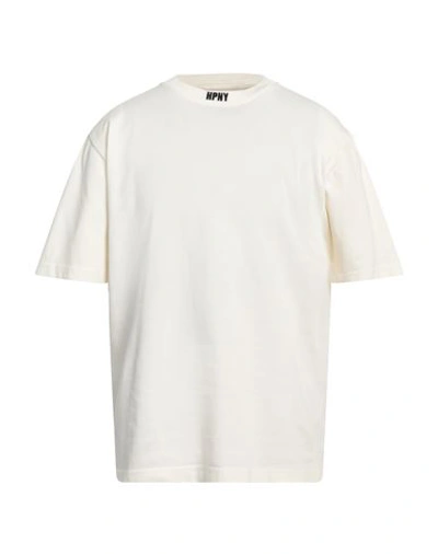 Heron Preston Man T-shirt Ivory Size M Cotton, Polyester In White
