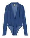 Not After Ten Woman Bodysuit Slate Blue Size Xs Polyamide, Elastane
