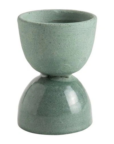 Ccontinua Very Simple Eggcup/candleholder Vase Sage Green Size - Clay