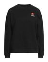 Kenzo Logo Embroidered Crewneck Sweatshirt In Black