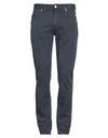 Pt Torino Man Pants Navy Size 42 Cotton, Elastane In Navy Blue