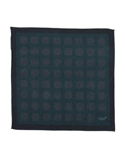 Zegna Man Scarf Midnight Blue Size - Wool