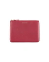Comme Des Garçons Woman Pouch Burgundy Size - Bovine Leather In Red