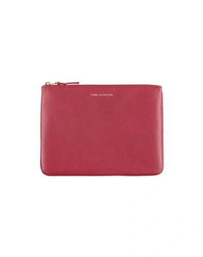 Comme Des Garçons Woman Pouch Burgundy Size - Bovine Leather In Red