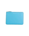 Comme Des Garçons Woman Pouch Azure Size - Bovine Leather In Blue