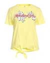 Moschino Woman T-shirt Light Yellow Size L Cotton