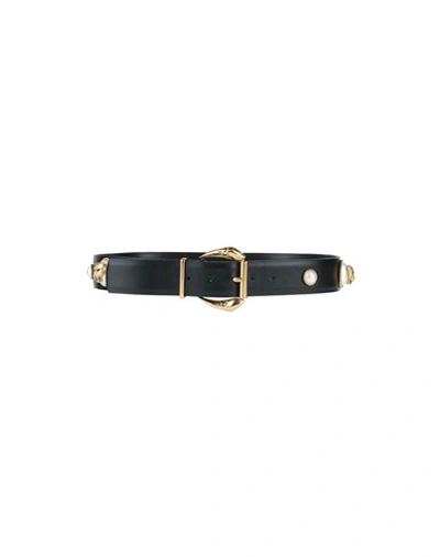 Roberto Cavalli Woman Belt Black Size 38 Bovine Leather