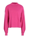 Vero Moda Woman Sweater Fuchsia Size Xl Ecovero Viscose, Polyester, Nylon In Pink