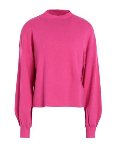 Vero Moda Woman Sweater Fuchsia Size L Ecovero Viscose, Polyester, Nylon In Pink