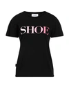 Shoe® Shoe Woman T-shirt Black Size Xl Cotton