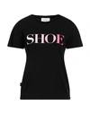 Shoe® Shoe Woman T-shirt Black Size Xl Cotton In Black