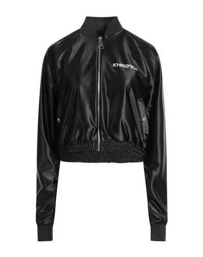 Khrisjoy Woman Jacket Black Size 1 Polyester