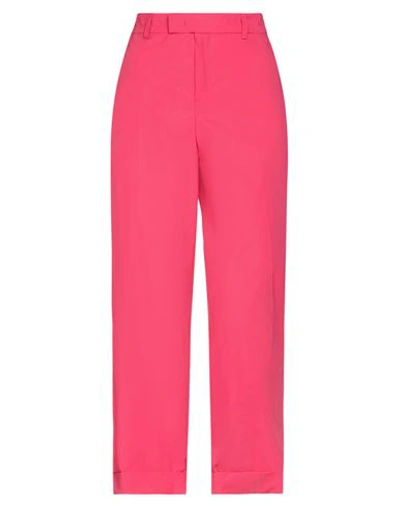 Twinset Woman Pants Fuchsia Size 10 Cotton, Elastane In Pink