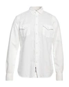 HAND PICKED HAND PICKED MAN SHIRT WHITE SIZE L COTTON, LINEN