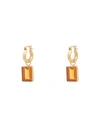 SHYLA SHYLA SORRENTO-EARRINGS WOMAN EARRINGS OCHER SIZE - SILVER, 916/1000 GOLD PLATED, GLASS