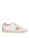 Golden Goose Super-star Used-effect Leather Sneakers With Suede Profiles In White