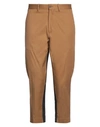 Labelroute Man Pants Camel Size 33 Cotton, Elastane In Beige