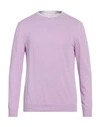 Daniele Fiesoli Man Sweater Lilac Size Xxl Cotton In Purple