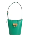 Ferragamo Trifolio Shoulder Bag In Green