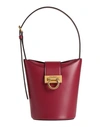 Ferragamo Woman Handbag Burgundy Size - Calfskin In Red