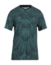 Roberto Cavalli Man T-shirt Deep Jade Size Xl Cotton In Green