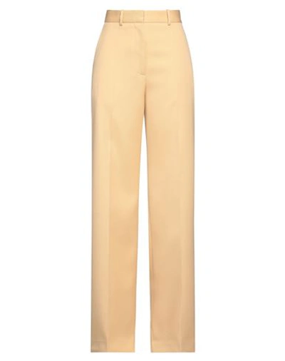 Lanvin Woman Pants Sand Size 8 Virgin Wool In Yellow