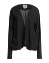 Alessia Santi Woman Suit Jacket Steel Grey Size 8 Linen In Black