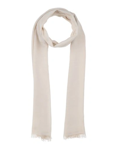 Max Mara Woman Scarf Cream Size - Cotton, Modal, Cashmere In White