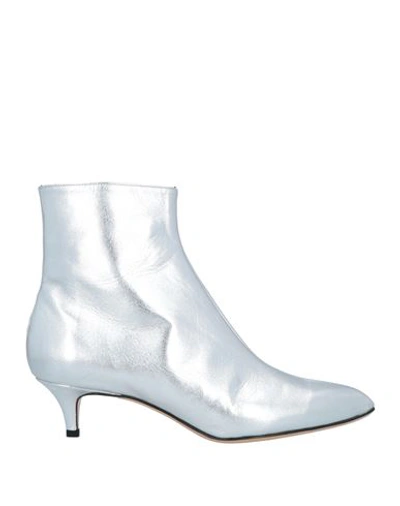 Fabio Rusconi Woman Ankle Boots Silver Size 7 Soft Leather