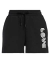 Love Moschino Woman Shorts & Bermuda Shorts Black Size 2 Cotton, Elastane