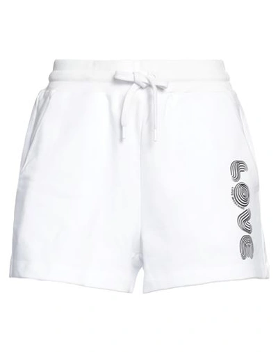 Love Moschino Woman Shorts & Bermuda Shorts White Size 4 Cotton, Elastane