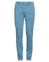 Dimattia Man Pants Light Blue Size 38 Cotton, Elastane