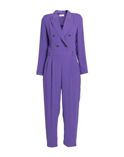 Vicolo Woman Jumpsuit Purple Size M Polyester In Purple