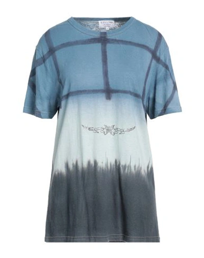Collina Strada Woman T-shirt Slate Blue Size S Hemp, Organic Cotton