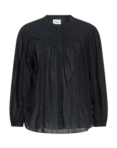 Isabel Marant Étoile Marant Étoile Woman Shirt Black Size 8 Cotton, Linen, Viscose