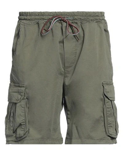 Shoe® Shoe Man Shorts & Bermuda Shorts Military Green Size Xl Cotton, Elastane