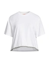 N°21 Woman T-shirt White Size 6 Cotton, Glass, Silicone