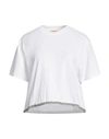 N°21 Woman T-shirt White Size 4 Cotton, Glass, Silicone