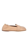 Marsèll Woman Loafers Apricot Size 8 Soft Leather