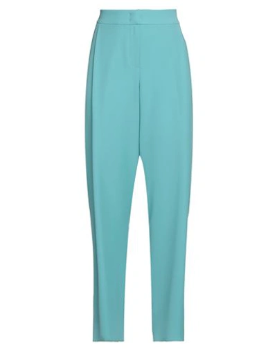Emporio Armani Woman Pants Turquoise Size 8 Polyester In Blue