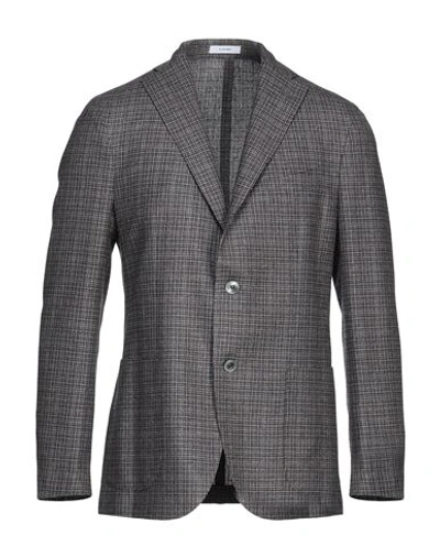 Boglioli Man Suit Jacket Steel Grey Size 46 Wool In Red