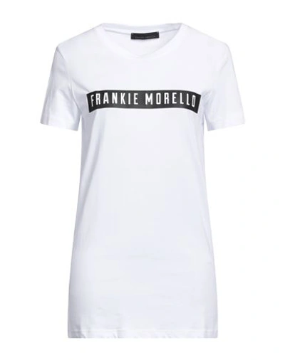 Frankie Morello Woman T-shirt White Size M Cotton