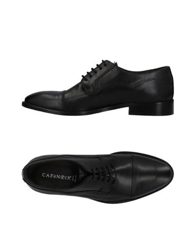 Cafènoir Man Lace-up Shoes Black Size 12 Soft Leather