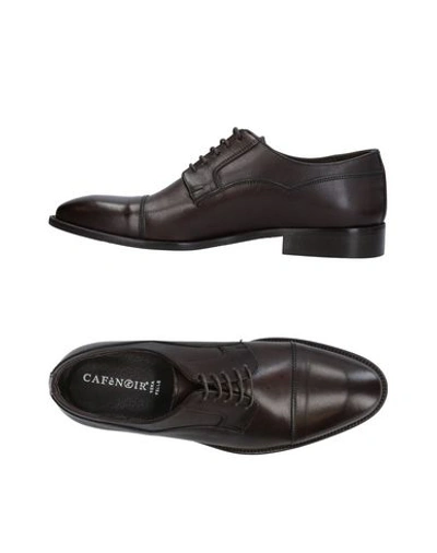 Cafènoir Man Lace-up Shoes Dark Brown Size 9 Leather