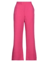 B.yu B. Yu Woman Pants Fuchsia Size M Viscose, Linen In Pink