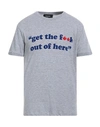 Dsquared2 Man T-shirt Grey Size L Cotton, Viscose In Grey